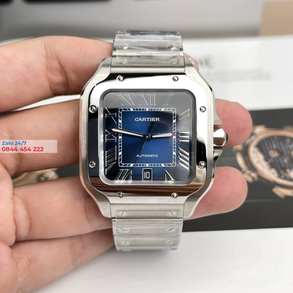 Đồng hồ Cartier Santos  Blue WSSA0030 Fake