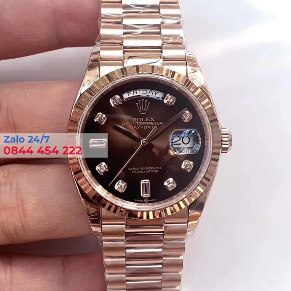 Đồng Hồ Rolex Day-Date 36 128235-0037 Rose Gold