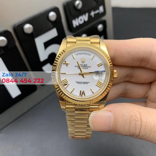 Đồng Hồ Rolex Day-Date 40 Super Fake 228238 Rose Gold
