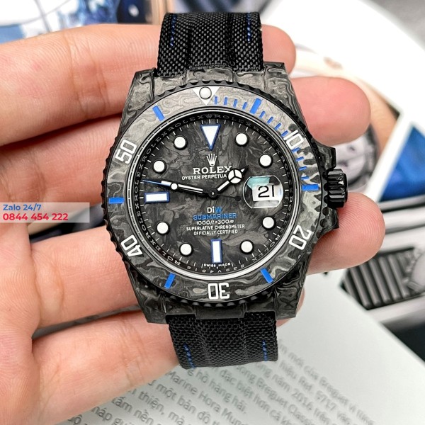 Đồng hồ Rolex Submariner Date Super Fake Carbon Diw